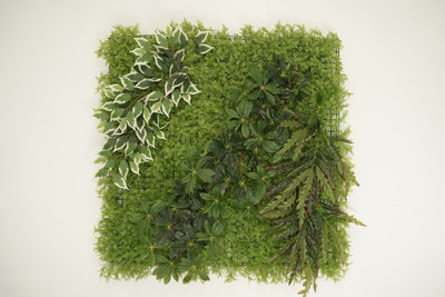 Lule artificiale Verde Decor, murale me gjelbërim, 100 x 100cm