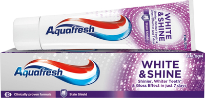 Pastë dhëmbësh Aquafresh White &amp; Shine, 100 ml, për zbardhje