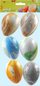 Vezë plastike zbukuruese MFP S170181, 6 cm, set me 6 copë, me shumë ngjyra