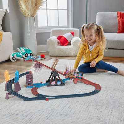 Set trenash Fisher-Price Thomas and Friends HMC28 Crystal Caves Adventure, motorik me bateri, për fëmijë 3+, shumengjyrësh