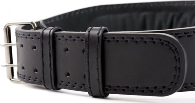 Rrip fitnesi Zipro Power Belt, lëkurë, me jastëk tek mesi, i zi