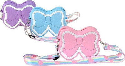 Çantë silikoni për fëmijë BOW, diametër 14 cm, me zinxhir, shumëngjyrëshe