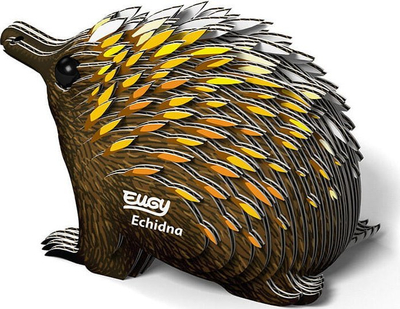 Puzzle 3D Eugy Echidna, model kartoni, shumëngjyrësh