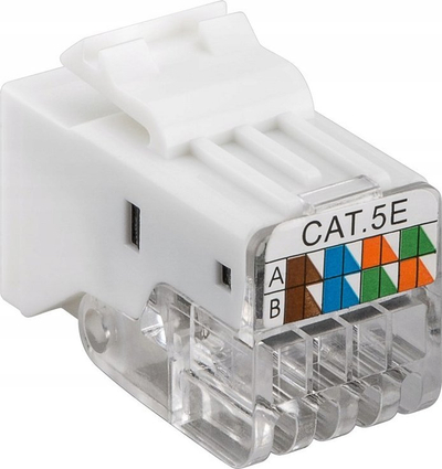 Modul rrjeti Wentronic Goobay KeyStone RJ45 CAT5e, UTP, 100 MHz, i bardhë