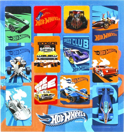 Ngjitësa Sticker Boo Hot Wheels Square, shumëngjyrësh
