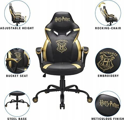 Karrige gaming Subsonic Harry Potter Junior, ergonomike, e zezë