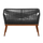 Sofa alumini bambu-look me litar gri 122×60×89 cm (HM5550.01), gri