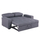Sofa-Shtrat Kanna 2 ulëse tapiceri 176×102×91 cm (HM3082.10), gri