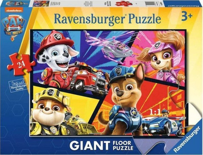 Puzzle dyshemeje Ravensburger Paw Patrol, gjigant, 24 copë, shumëngjyrësh