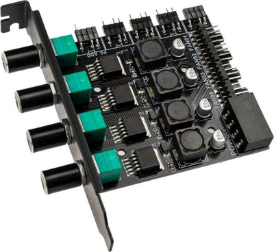Kontrollues ventilatoresh PCI Lamptron CP436 ARGB, 4 kanale, i zi