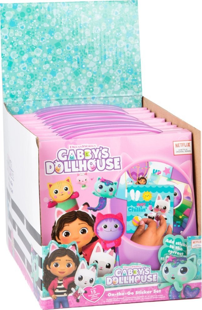 Set me ngjitësa DreamWorks Gabby's Dollhouse On the Go, holografik, shumëngjyrësh