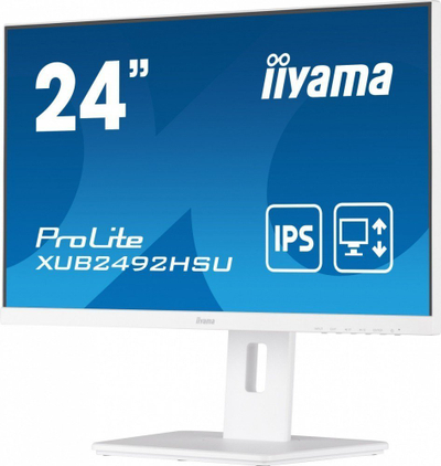 Monitor iiyama ProLite XUB2492HSU-W5, 24", IPS, i bardhë