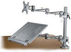 Shtyllë montimi tavoline Lindy Desk Clamp Pole, 700mm, metal, argjendi gri