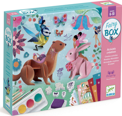 Set kreativ DJECO Fairy Box, punime dore me zanash, për kalamaj 6 10 vjeç, shumëngjyrësh