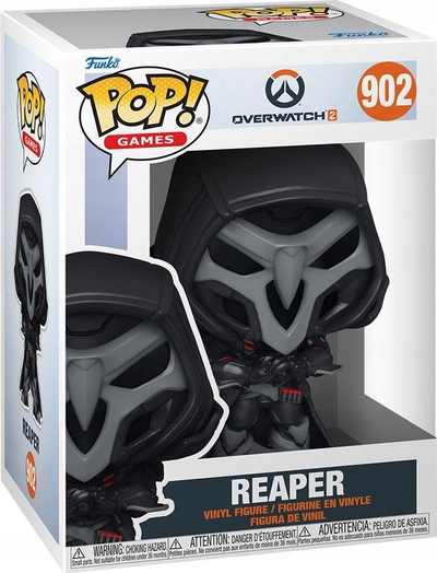 Figurë vinili Funko Pop Games Reaper Overwatch 2, 10 cm, për koleksion, e zezë