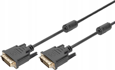 Kabllo DVI Digitus Connection Cable, Dual Link 24+1, Full HD, e zezë