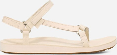 Sandale për gra Teva Original Universal Slim Lea, madhësia 9, lëkurë, ngjyrë bezhë