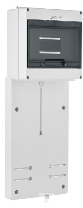 Bord matës trefazor Elektro-Plast 0114-00, 9 module, kapak me xham, i bardhë