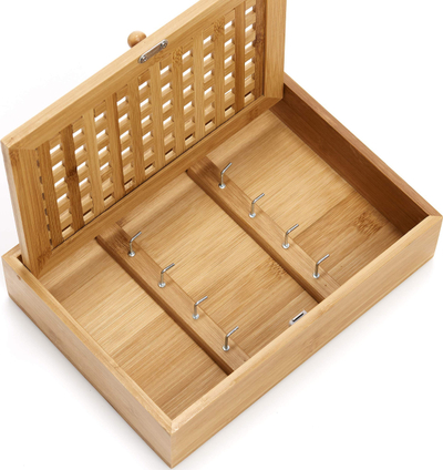Kuti çelësash Zeller, bambu, 19 x 6 x 27 cm, kafe