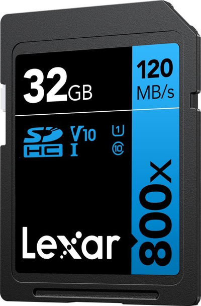 Kart shmemorie Lexar High Performance 800x SDHC UHS I, 32GB, 120MB/s, e zezë