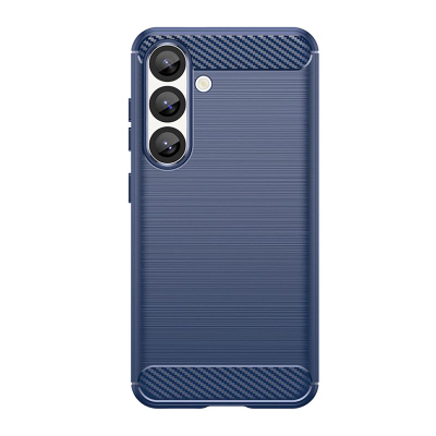 Футрола за телефон Hurtel Carbon Case за Samsung Galaxy S25 Edge, силиконска, заштита од удари, сина