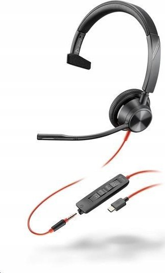 Kufje mono HP Poly Blackwire 3315, USB C, 3.5mm, të zeza