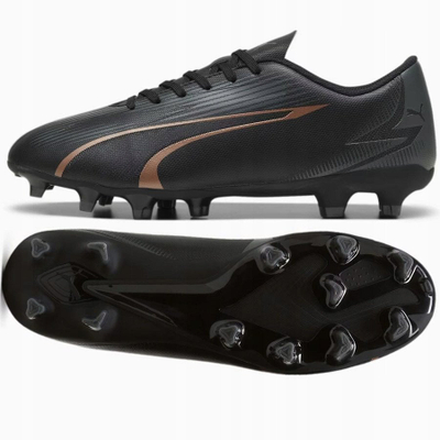 Këpucë futbolli Puma Ultra Play FG AG 107763 02, për bar të gjallë edhe sintetik, të zeza Copper Rose