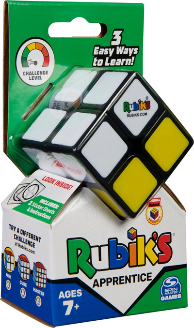 Lodër puzzle Rubik's Apprentice, kub 2x2, për fillestarë, shumëngjyrësh