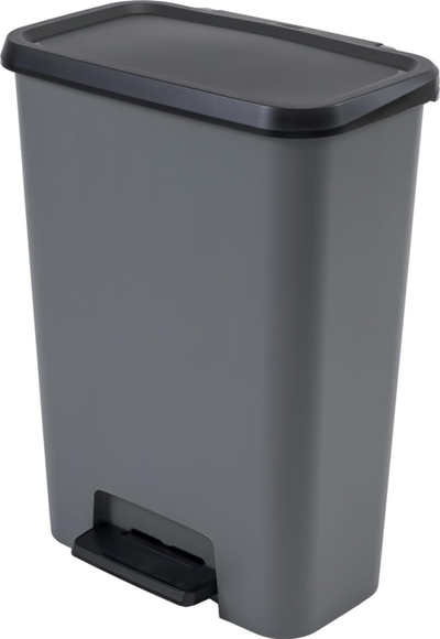 Kosh plehrash Curver Trash Bin, 46L, me pedale, gri e errët
