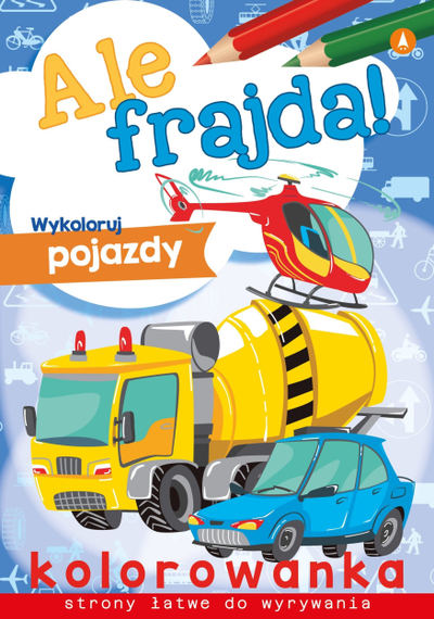 Книга за бојадисување What Fun Color Vehicles, превозни средства, за деца, шарена