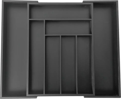 Организатор за фиока KING Hoff Bamboo Insert, голем, бамбус, црн
