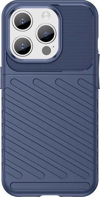 Mbulesë telefoni Armored Thunder Case për iPhone 15 Pro, TPU, blu