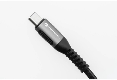 Kabllo USB C në USB C Forcell F Energy Cafule C260C, 0.25m, 100W 5A, gri