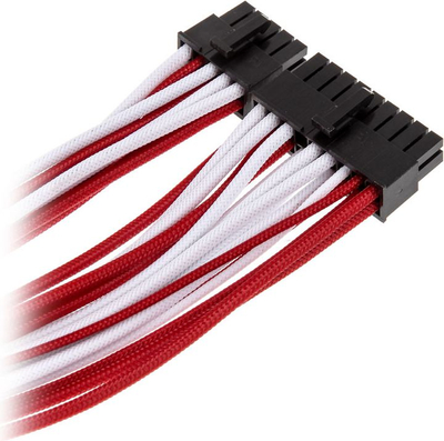 Сет кабли PSU Super Flower Cable Kit Pro, со плетенка, за модуларни напојувања, бело-црвен