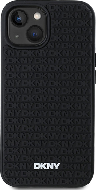 Футрола за телефон DKNY DKHCP15S3DRPWK, за iPhone 15 14 13 6.1", тврдa 3D rubber футрола, црна