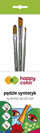 Set furçash sintetike Happy Color, 3 copë, për pikturë