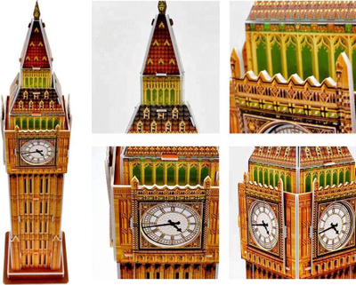 Puzzle 3D kartoni London Big Ben ZA3802, 30 elemente, shumëngjyrësh