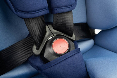 Sjedilje makine Mokki I-Size, 40-150 cm, rrotulluese 360°, blu navy