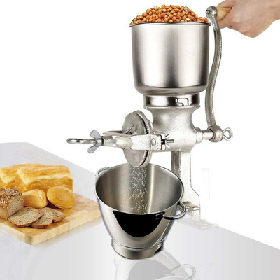 Mulli me dorë për drithëra Hand Grain Mill, 1.5L, hekur gize, argjendtë