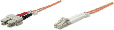 Kabllo optike Intellinet Network Solutions Fiber Optic Patchcord, LC-SC duplex, 1 m, portokalli