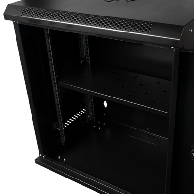 Kabinet rrjeti Spacer SPCW-12U-400-BK-02, 19", 12U, 500x400mm, i zi
