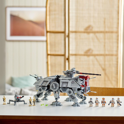 Set lodër LEGO Star Wars AT-TE Walker 75337, model për ndërtim, mbi 1000 copa, shumëngjyrësh