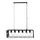 Llambë e varur tavani 6 dritare 77,5x25x101Hcm (HM4128), zezë
