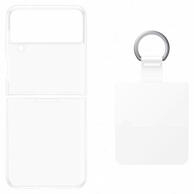 Mbështjellës për Samsung Galaxy Z Flip 4 me unazë, transparente