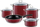 Set tenxheresh dhe tigani Riess Rosso, 5 copë, i kuq