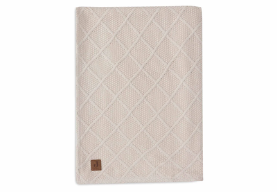 Batanije 75x100cm Check Knit - Teddy Fleece, Oatmeal