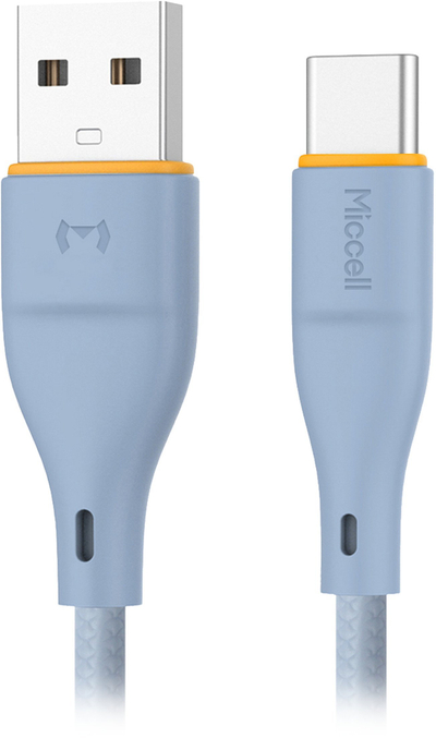 Kabllo USB në USB C Miccell VQ D06, 2.4A, 1m, blu