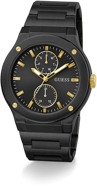 Orë burrash Guess Mens Black Multi-function GW0795G3, e zezë