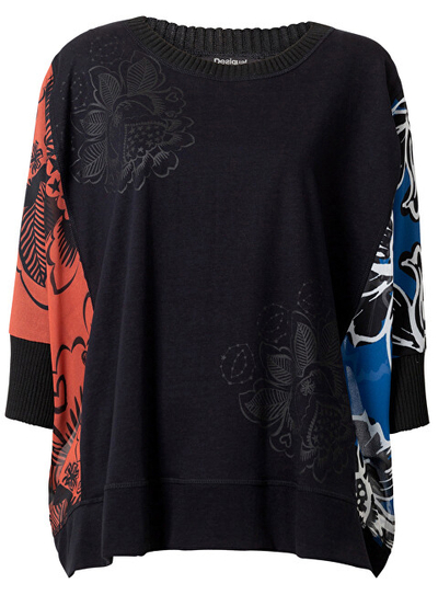 Bluzë Desigual TS Adash 19WWTKBJ 2000, e zezë S