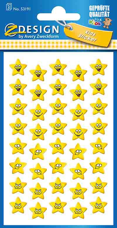 Stickerë fëmijësh AVERY Zweckform ZDesign KIDS, motive yjesh, set 10 copë